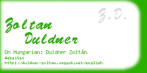 zoltan duldner business card